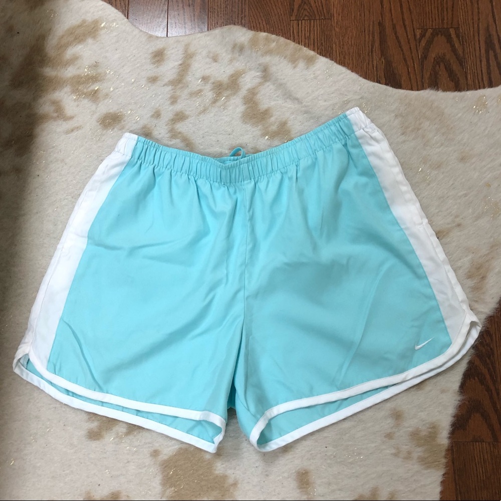 Nike baby blue running shorts
